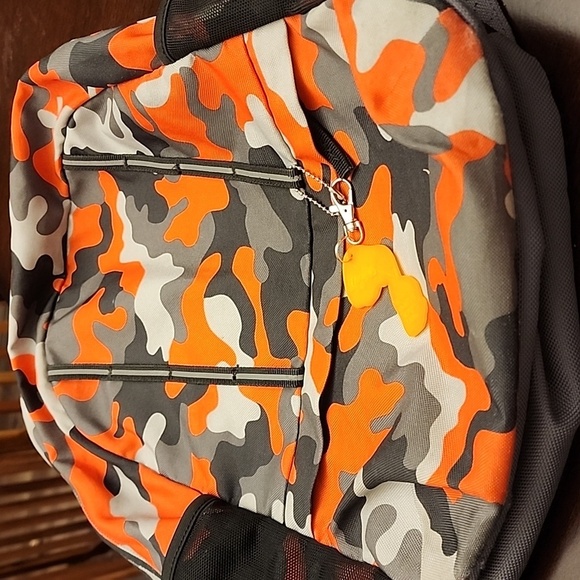 Lands End Kids Classmates Orange camo backpack Medium - Picture 1 of 7